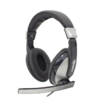 SBOX Fejhallgató, HEADSET + MICROPHONE, Black/Silver
