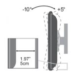 SBOX PLB-2522T-2 Fali konzol,dönthető,23-43 (58-109cm),45Kg,VESAmax:200x200 - Image 3