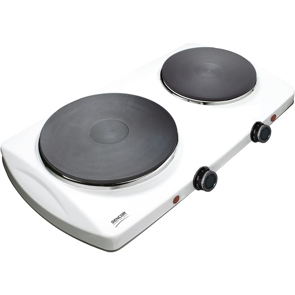 SENCOR SCP 2253WH-EUE4 Elektromos dupla főzőlap, 18cm/15cm, 2500W, Fehér - Image 2