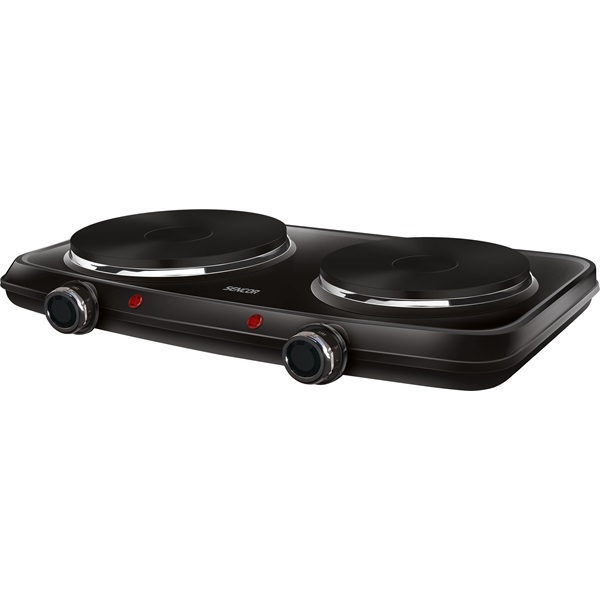 SENCOR SCP 2254BK-EUE4 Elektromos dupla főzőlap, 18cm/15cm, 2500W, Fekete - Image 2