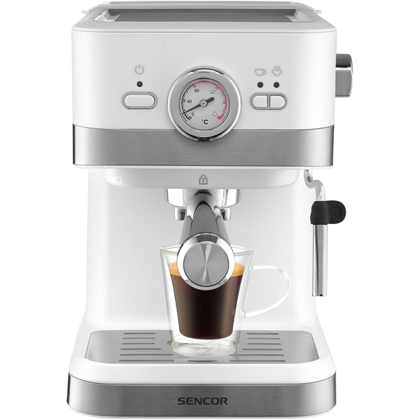 SENCOR SES 1720WH Karos presszó kávéfőző, víztartály:1,5L, 1050W, Fehér - Image 4