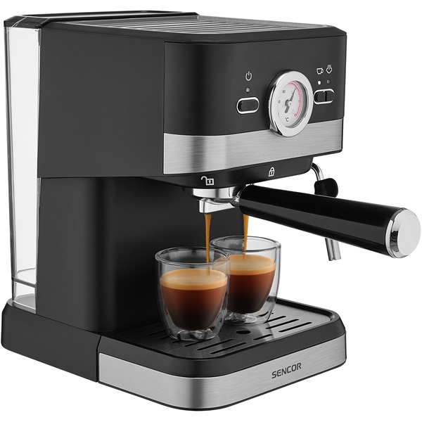 SENCOR SES 1721BK Eszpresszó karos kávéfőző, 20bar, víztartály: 1,5L, 1050W, Fekete - Image 2