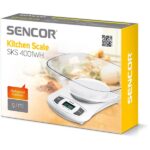 SENCOR SKS 4001WH Tálas konyhai mérleg 5kg-ig, Fehér - Image 5