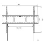TECHLY ICA-PLB 860 fix fali konzol 42-80" LED/LCD kijelzőhöz, ultra slim, fekete - Image 4