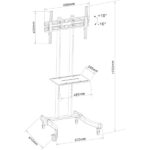 TECHLY ICA-TR23 gurulós padlóállvány 32-70" LCD kijelzőhöz - Image 3