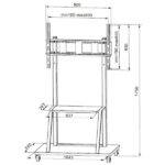 TECHLY ICA-TR30 gurulós padlóállvány 55-100" LED/LCD kijelzőkhöz - Image 3