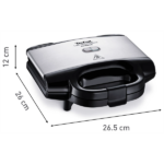 TEFAL SM155212 Ultracompact Szendvicssütő, 700W, Fekete/Ezüst - Image 4