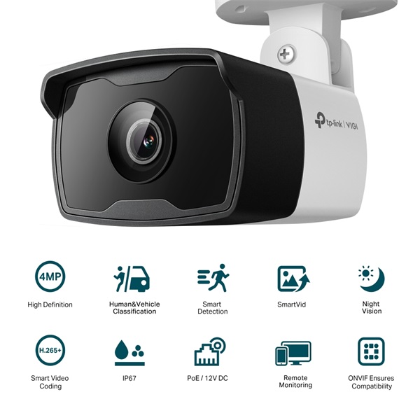 TP-LINK IP Kamera kültéri éjjellátó 4 Megapixel, 4mm Objektív, VIGI C340I(4MM) - Image 2