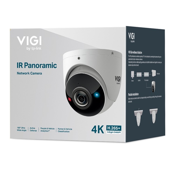 TP-LINK_IP_Kamera_kulteri_szines_ejjellato_8_Megapixel_180_Fokos_Panorama_nezet_IR_INSIGHT_S485PI-i1553234.jpg TP-LINK IP Kamera kültéri színes éjjellátó 8 Megapixel, 180 Fokos Panoráma nézet IR, INSIGHT S485PI - Image 1