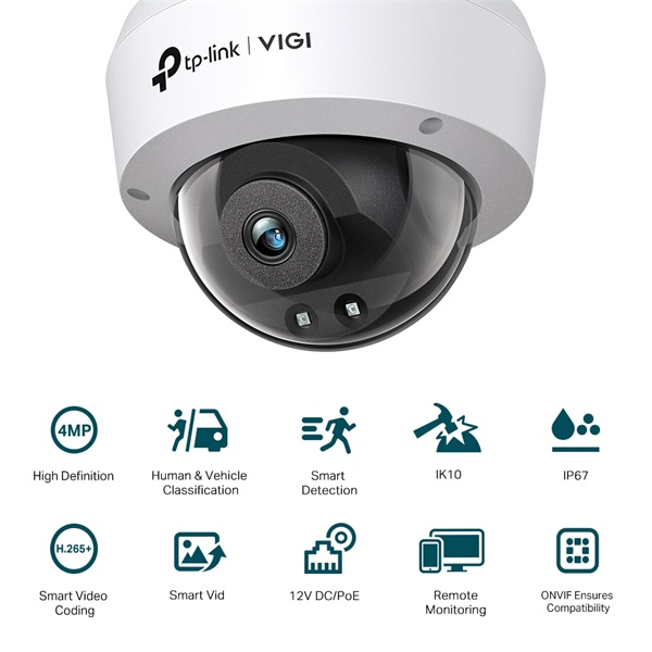 TP-LINK IP Kamera kültéri/beltéri éjjellátó 3 Megapixel, 4mm Objektív, VIGI C240I(4MM) - Image 1