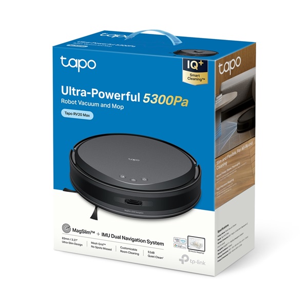 TP-LINK Robot Porszívó és Felmosó LiDAR Navigációval 5300Pa Suction MagSlim, TAPO RV20 MAX - Image 2