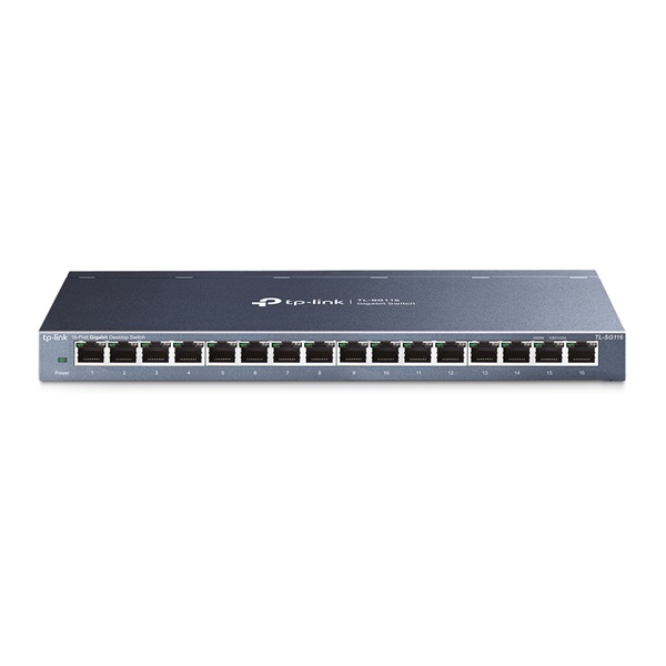 TP-LINK_Switch_16x1000Mbps_Femhazas_Rackes_TL-SG116-i487362.jpg TP-LINK Switch 16x1000Mbps, TL-SG116 - Image 1