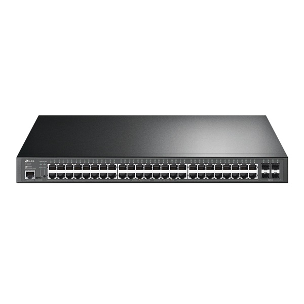 TP-LINK Switch 48x1000Mbps (48xPOE+) + 4xGigabit SFP + 2xkonzol port, Menedzselhető Rackes, SG3452P - Image 1