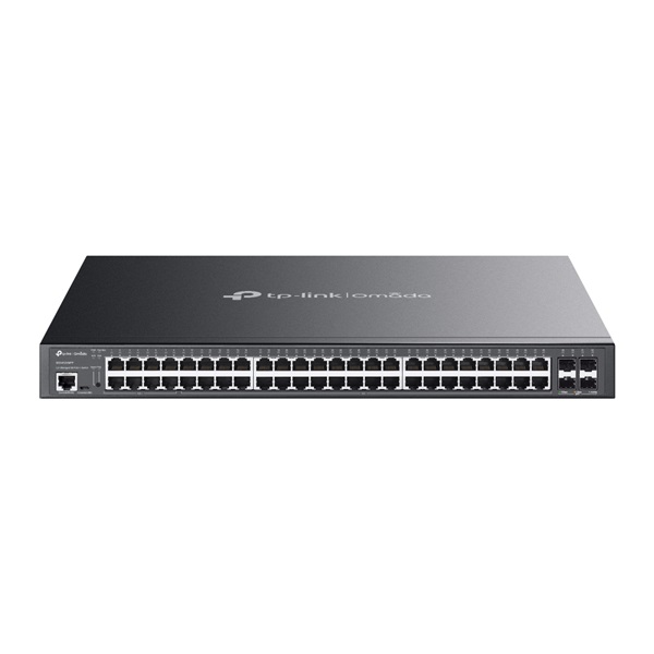 TP-LINK Switch 48x1000Mbps (8xPOE++ 90W + 40xPOE+ 30W) + 4x10G SFP+ + 2xkonzol port, Menedzselhető, SG3452XMPP - Image 1