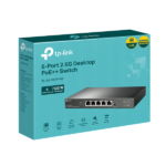 TP-LINK Switch 5x2.5G(4xPOE++) Fémházas Asztali, TL-SG105PP-M2 - Image 2