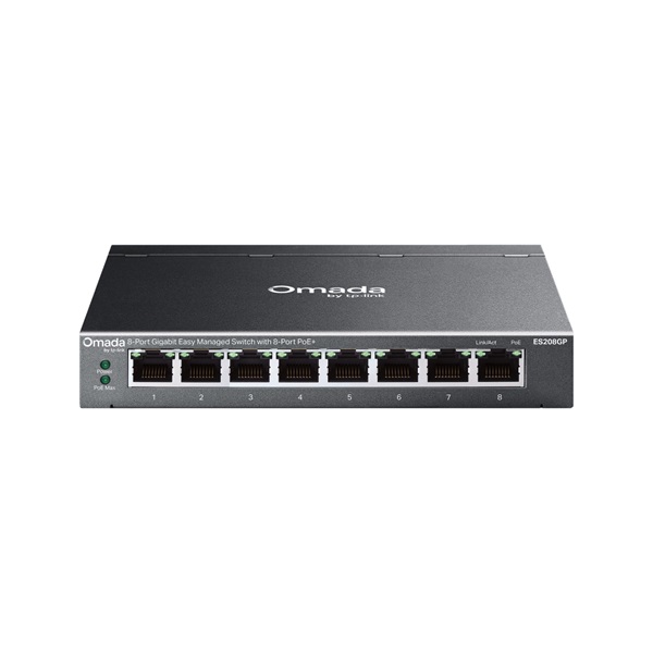 TP-LINK_Switch_8x1000Mbps8xPOE_Femhazas_Easy_Smart_Omada_ES208GP-i1665772.jpg TP-LINK Switch 8x1000Mbps(8xPOE+) Fémházas Easy Smart (Omada), ES208GP - Image 1
