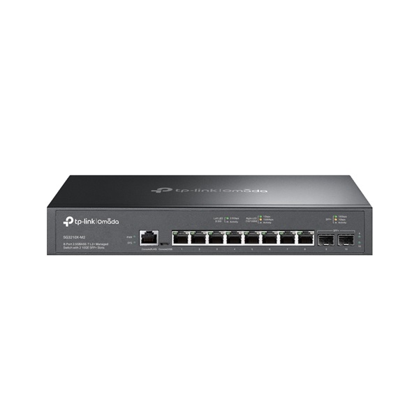 TP-LINK Switch 8x2.5Gbps + 2x10G SFP+ + 1xkonzol port + 1xMicro-USB port, Menedzselhető Rackes, SG3210X-M2 - Image 1