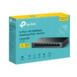 TP-LINK Switch 9x100Mbps (8xPOE+) Fémházas Asztali, LS109P - Image 2