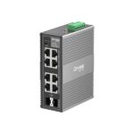 TP-LINK Switch Ipari 6x1000Mbps + 2xGigabit kombó SFP Fémházas, IES208G