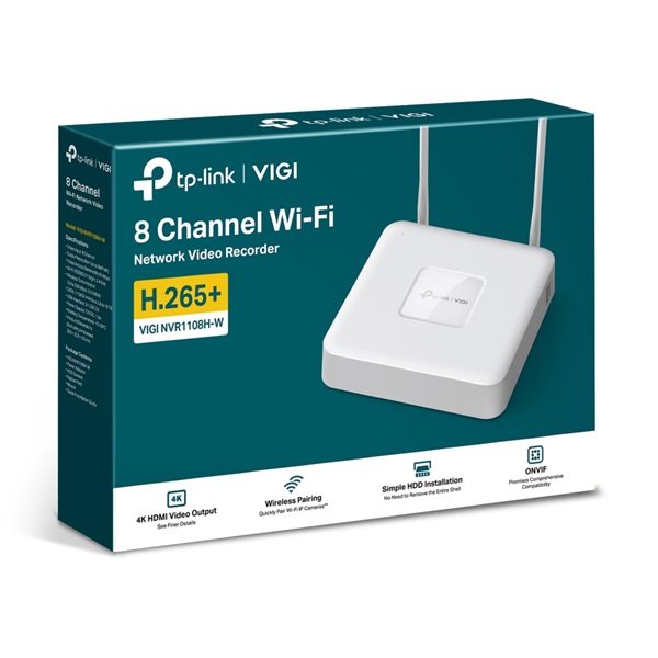 TP-LINK Video recorder 8 Csatornás Wireless, VIGI NVR1108H-W - Image 3