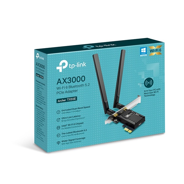 TP-LINK Wireless Adapter PCI-Express Dual Band AX3000 Wifi 6 Bluetooth, Archer TX55E - Image 2