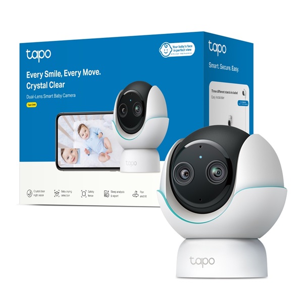 TP-LINK Wireless Kamera Cloud beltéri forgatható színes éjjellátó Smart AI Baba Monitor, TAPO C840 - Image 5