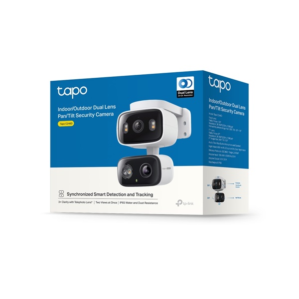 TP-LINK Wireless Kamera Cloud beltéri/kültéri forgatható színes éjjellátó Dual kamera, TAPO C246D - Image 3