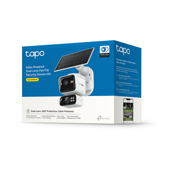 TP-LINK Wireless Kamera Cloud kültéri Dual + Okos Solar Panel IP65 1xSIM foglalat, TAPO C645D KIT - Image 4