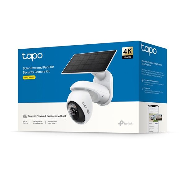 TP-LINK Wireless Kamera Cloud kültéri + Okos Solar Panel IP65 1xSIM foglalat, TAPO C660 KIT - Image 3