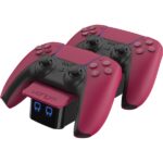 VENOM PS5 Kiegészítő Dupla Töltő állomás "Cosmic Red" Piros, VS5010 - Image 3