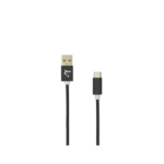 WHITE SHARK ADDER-2 USB-A - TYPE-C (M-M) kábel, 2m, fekete