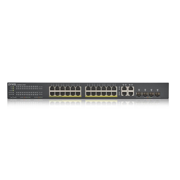 ZYXEL Switch 24x1000Mbps (24xPOE) +4xGigabit kombó SFP+, Fémházas Menedzselhető, (24xGbE POE port), GS1920-24HPV2-EU0101 - Image 2