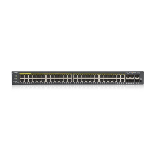 ZYXEL Switch 44x1000Mbps (44xPOE) + 4xGigabit kombó SFP+ 2xGigabit SFP, Fémházas Menedzselhető (48GbE POE port), GS1920- - Image 2