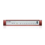 ZYXEL Tűzfal 8x1-GbE port + 1xUSB 3.0 + 1xkonzol port + 1 év Security Bundle, USGFLEX100H-EU0102F