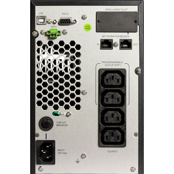 iPOWER UPS, 1000VA, 1000W, 4x IEC C13, SNMP/USB/RS-232, szünetmentes tápegység, LCD kijelző, AVR, online, tower - Image 2